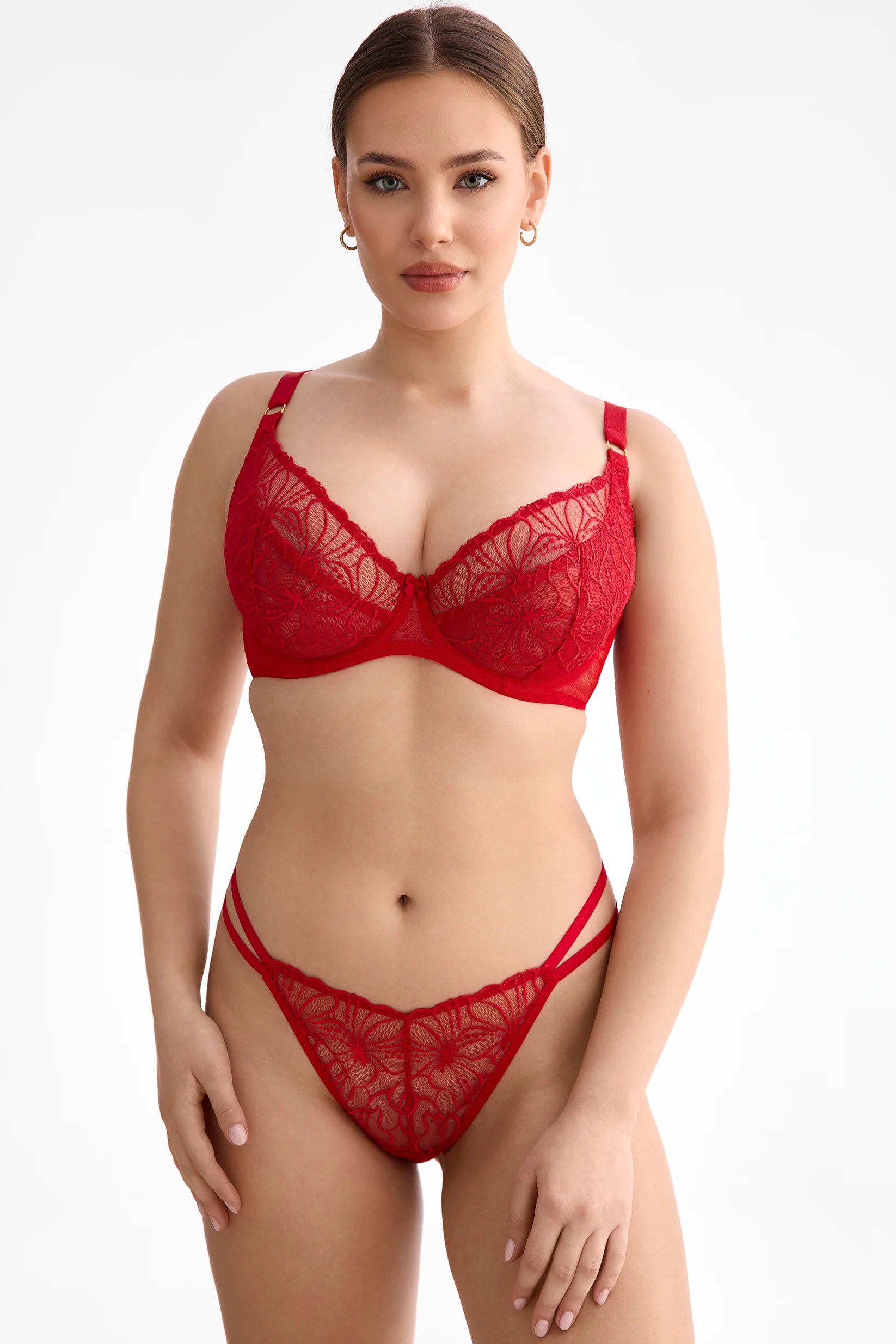 Biustonosz Harper czerwony soft plunge