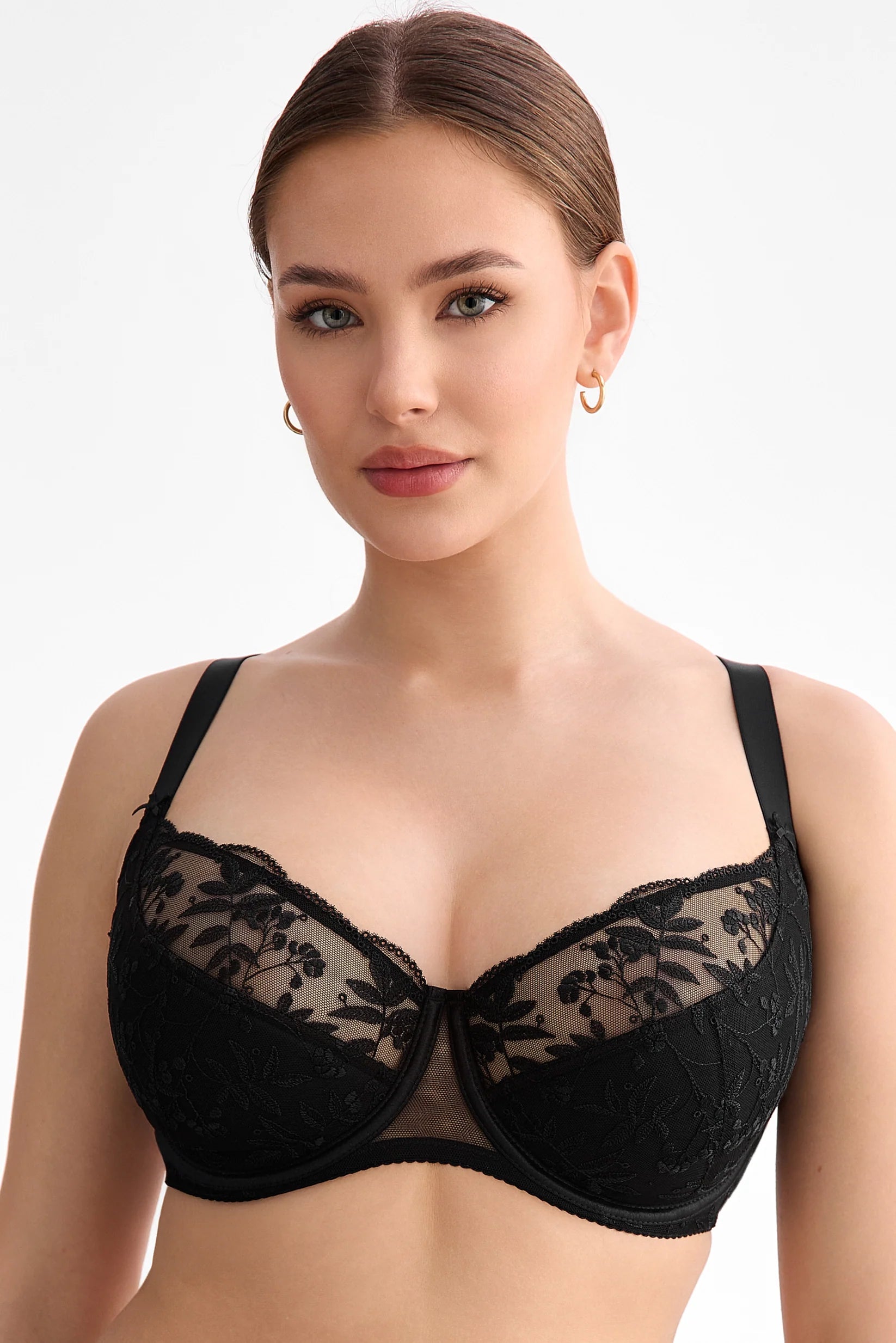 Biustonosz Fiora czarny semi-soft