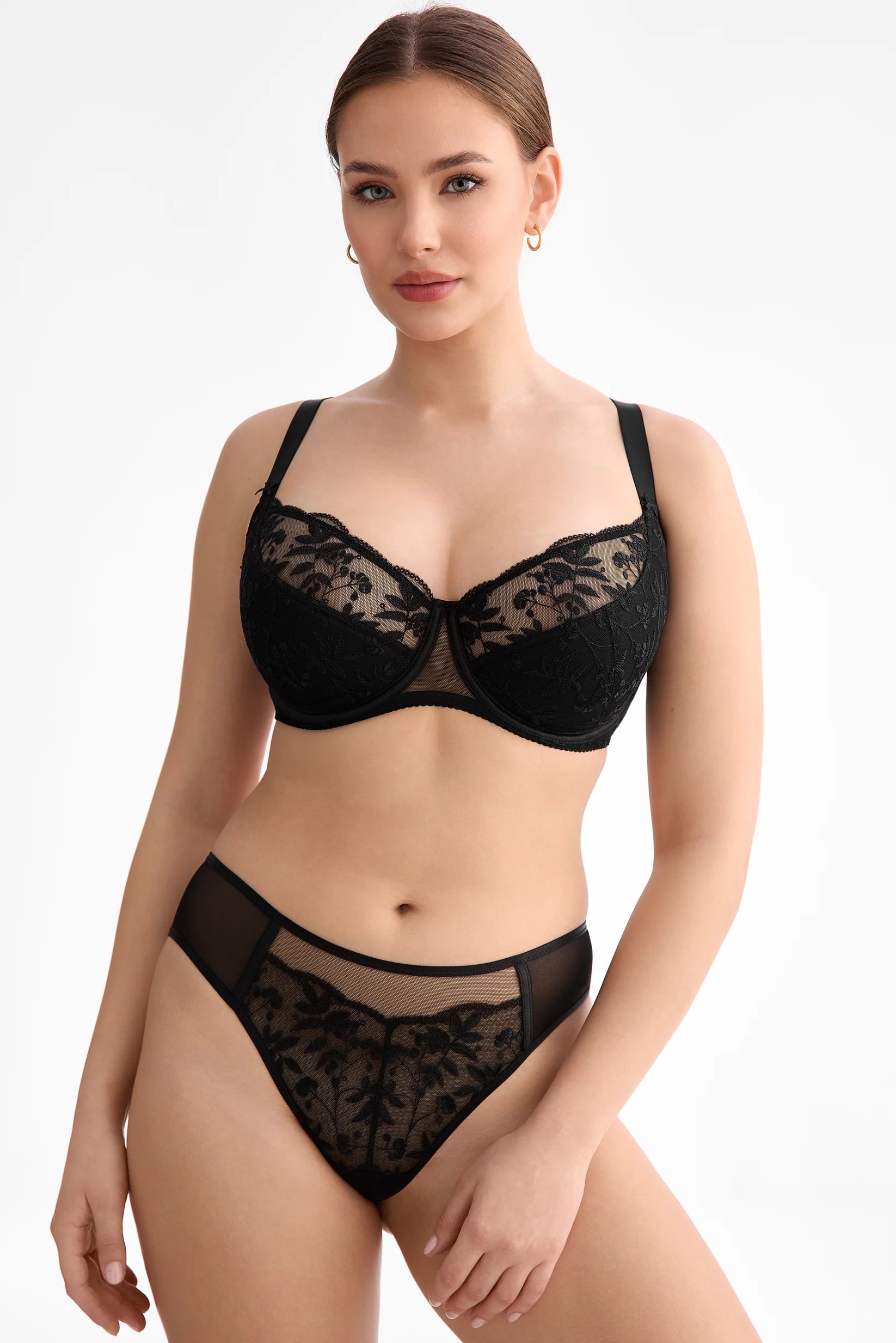 Biustonosz Fiora czarny semi-soft