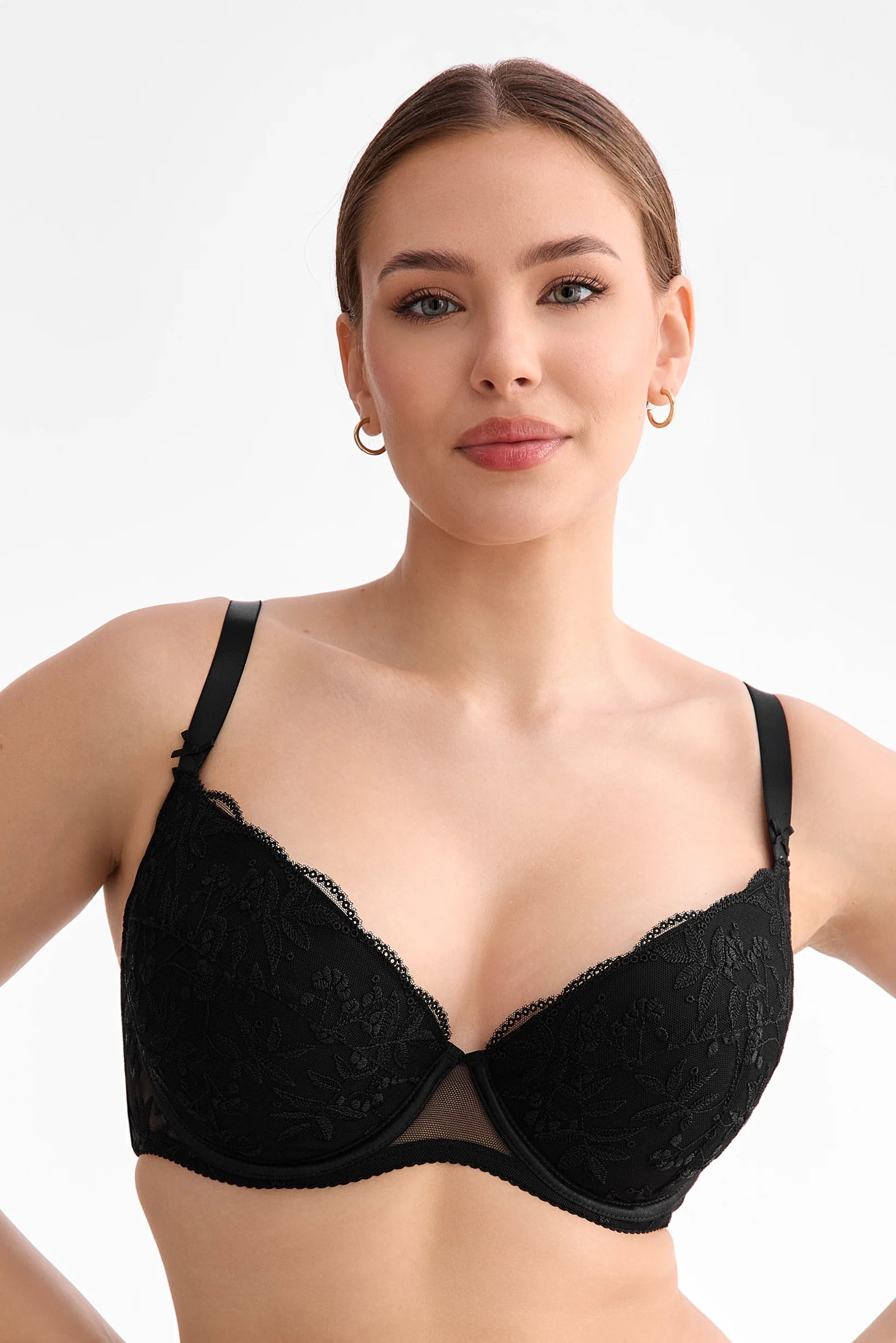 Biustonosz Fiora czarny push up