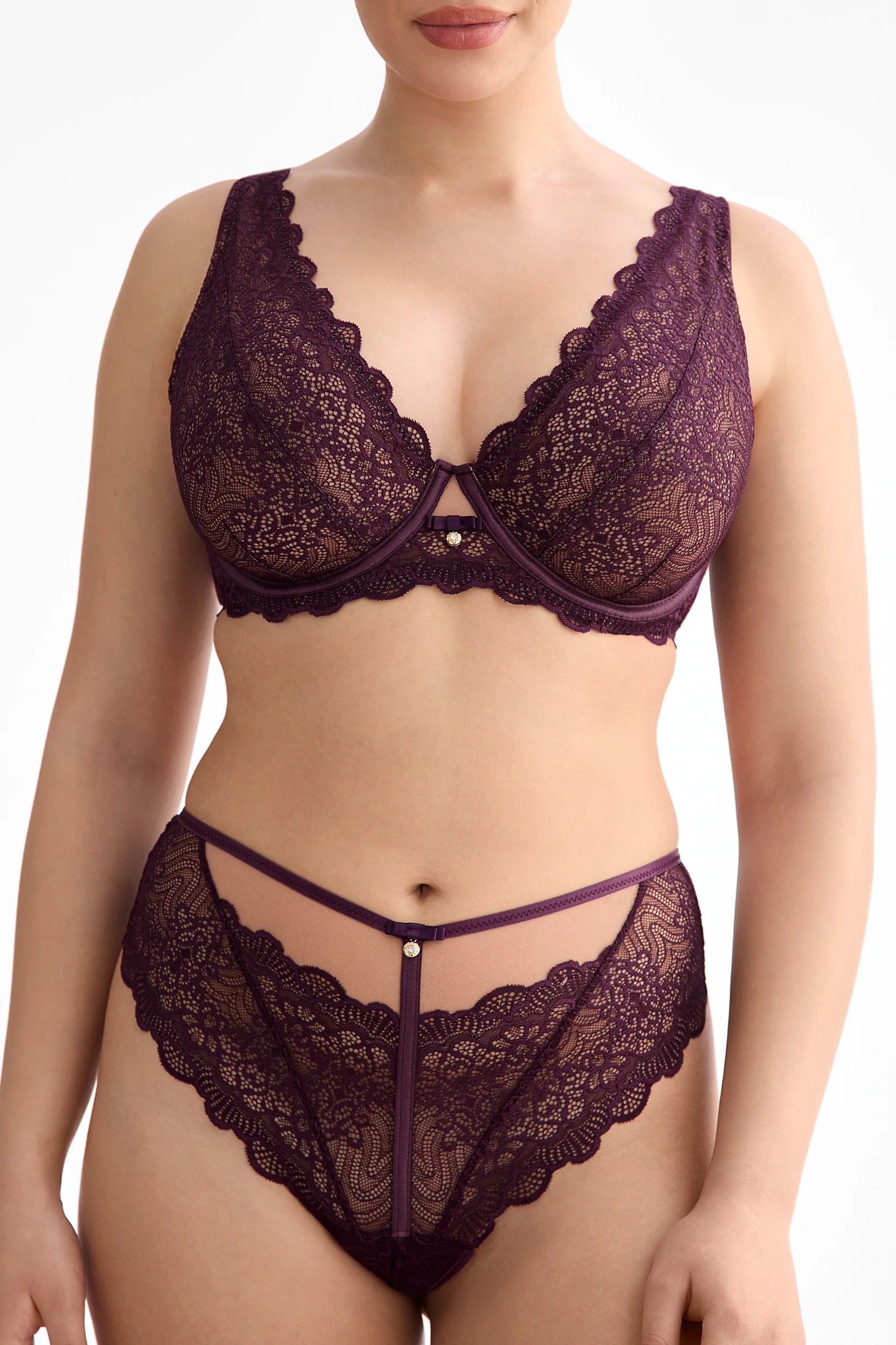 Biustonosz Maribel ciemna śliwka soft bralette