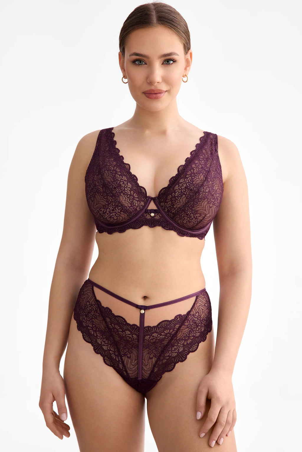Biustonosz Maribel ciemna śliwka soft bralette