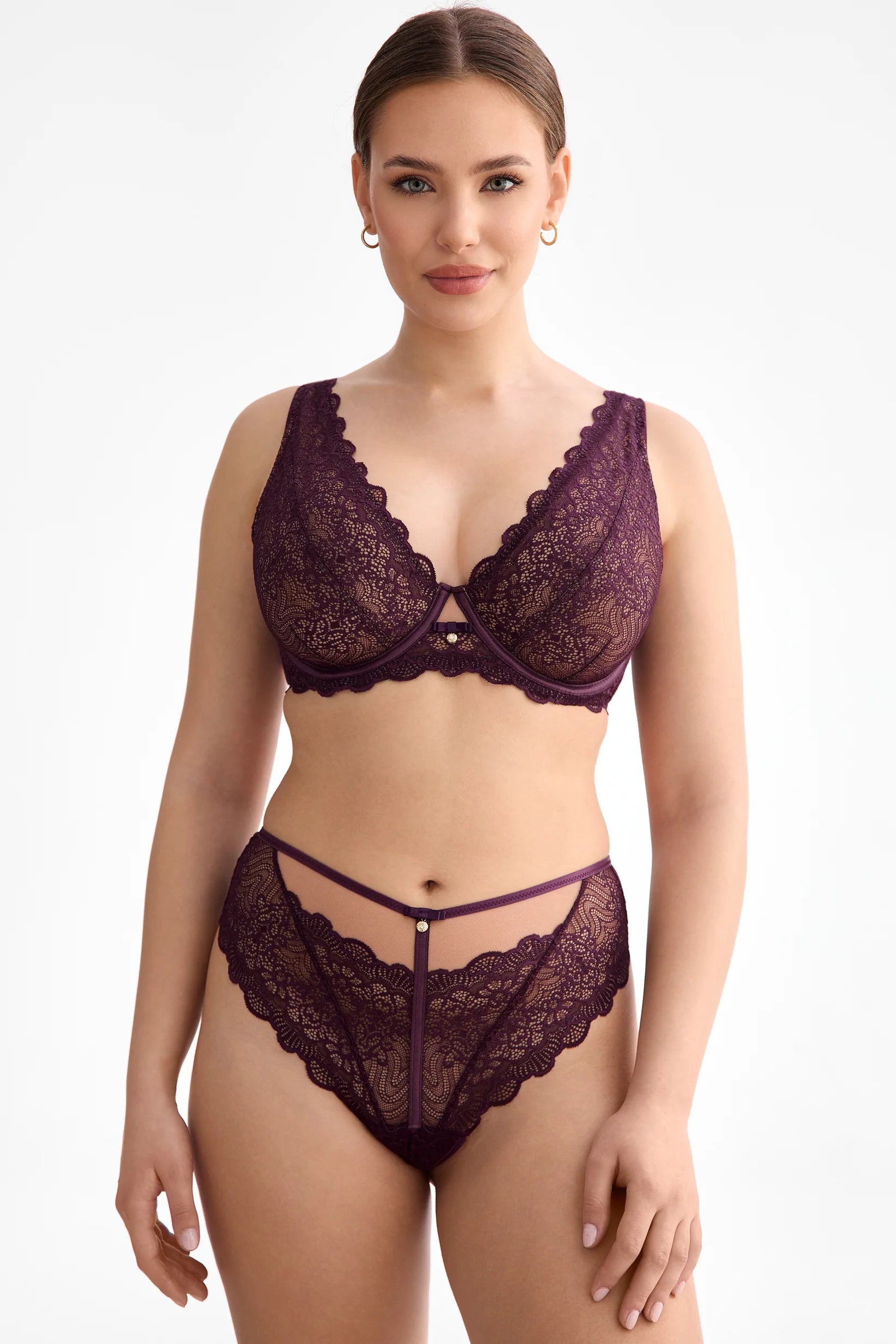 Biustonosz Maribel ciemna śliwka soft bralette