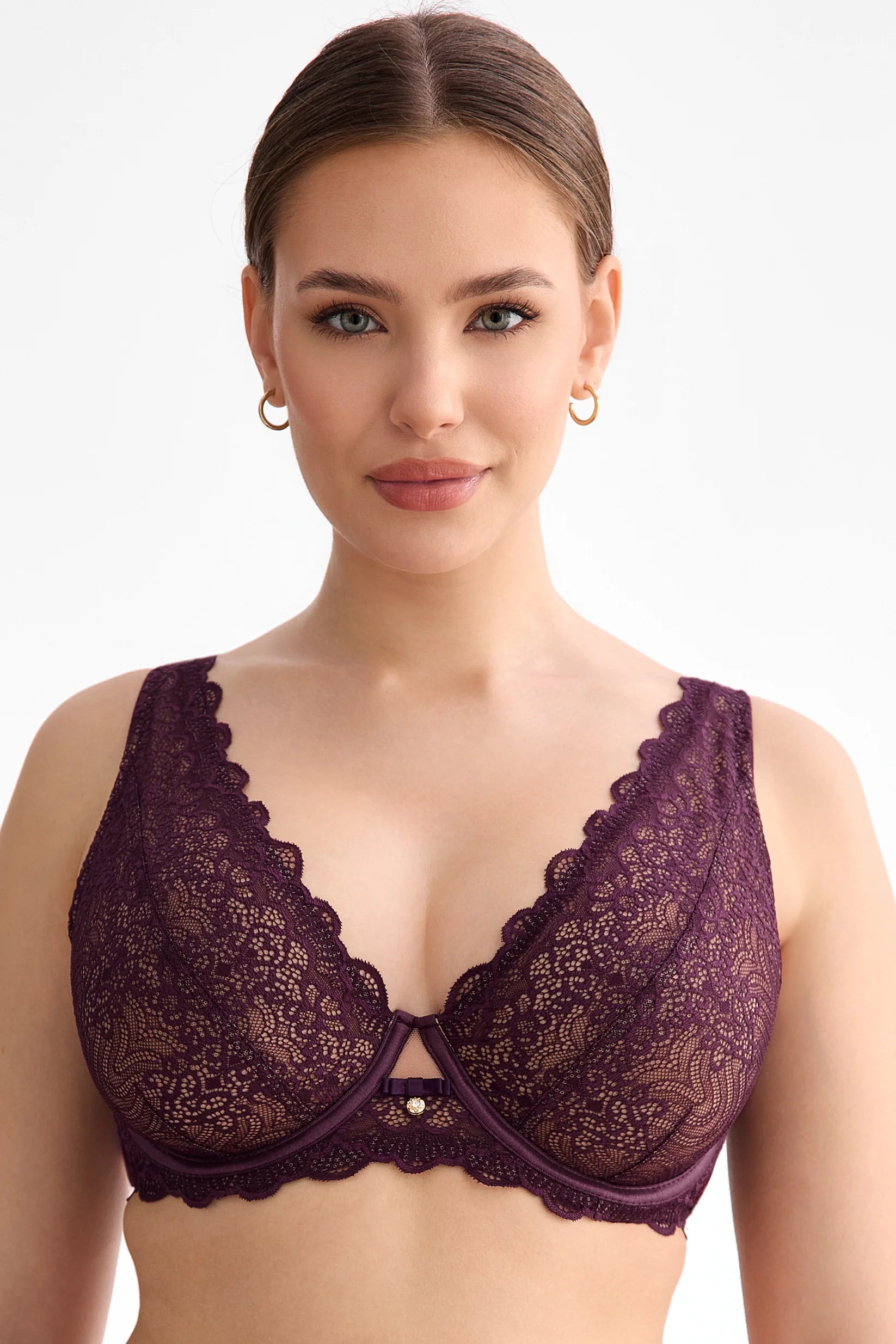 Biustonosz Maribel ciemna śliwka soft bralette